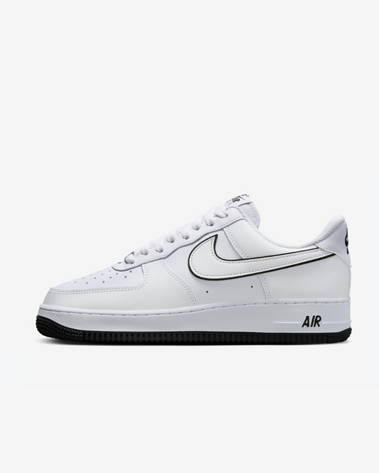 Tenis Nike Air Force 1 '07 Low White Black Outline Swoosh